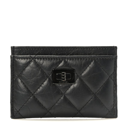 Chanel Aged Calfskin Quilted Reissue Card Holder So Black 1 of 10