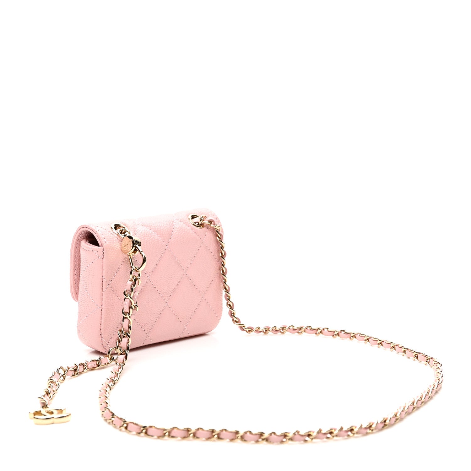 Chanel Caviar Quilted Mini Chain Belt Bag Light Pink 2 of 8