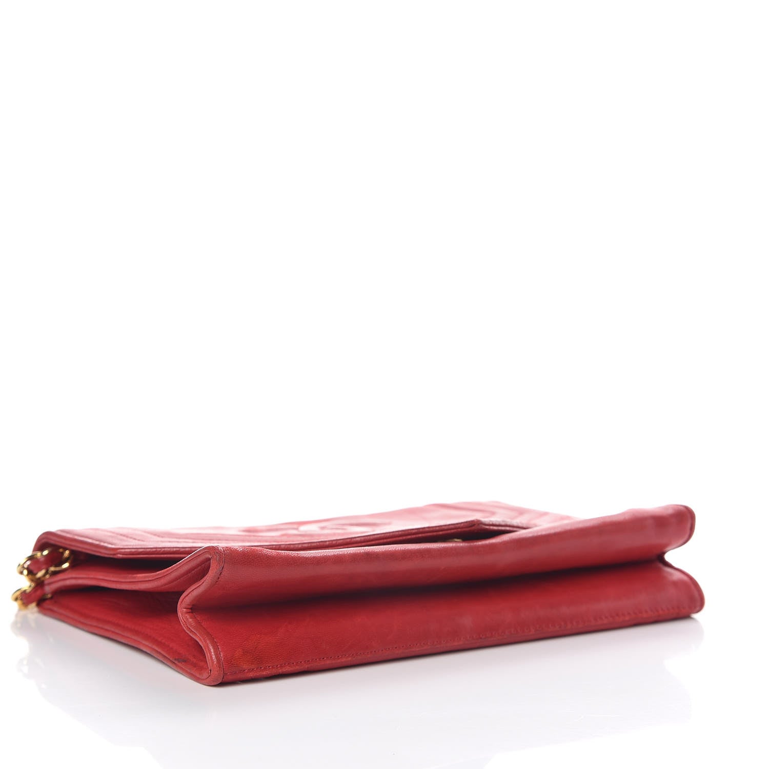 Chanel Lambskin CC Envelope Single Flap Red 4 of 25