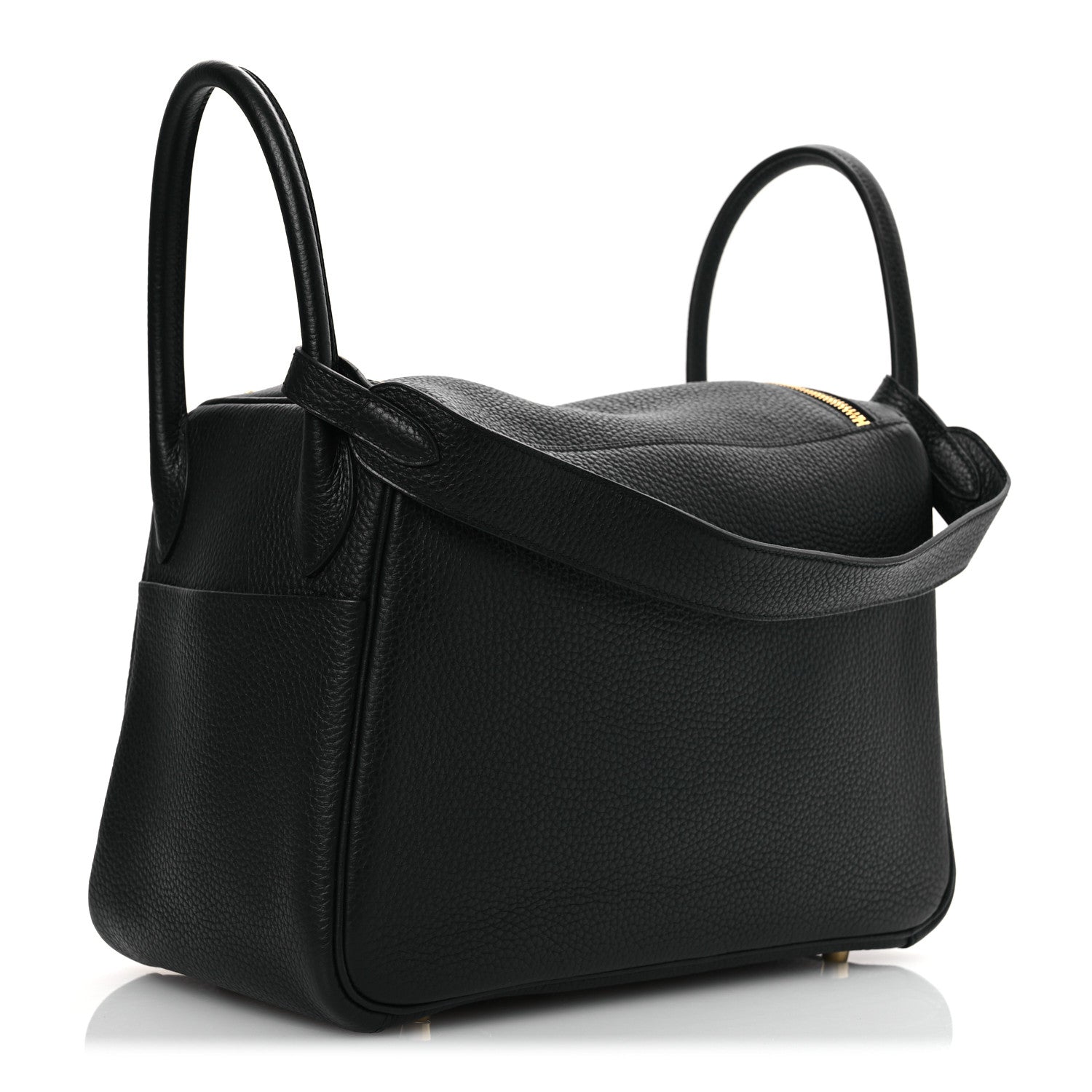 Hermes Taurillon Clemence Lindy 30 Black 3 of 11