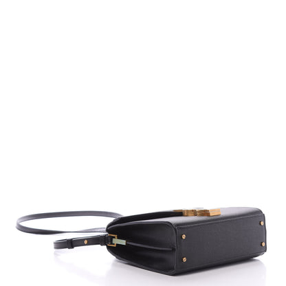 Saint Laurent Grain de Poudre Mini Classic Monogram Cassandra Top Handle Black Rouge Legion 3 of 10