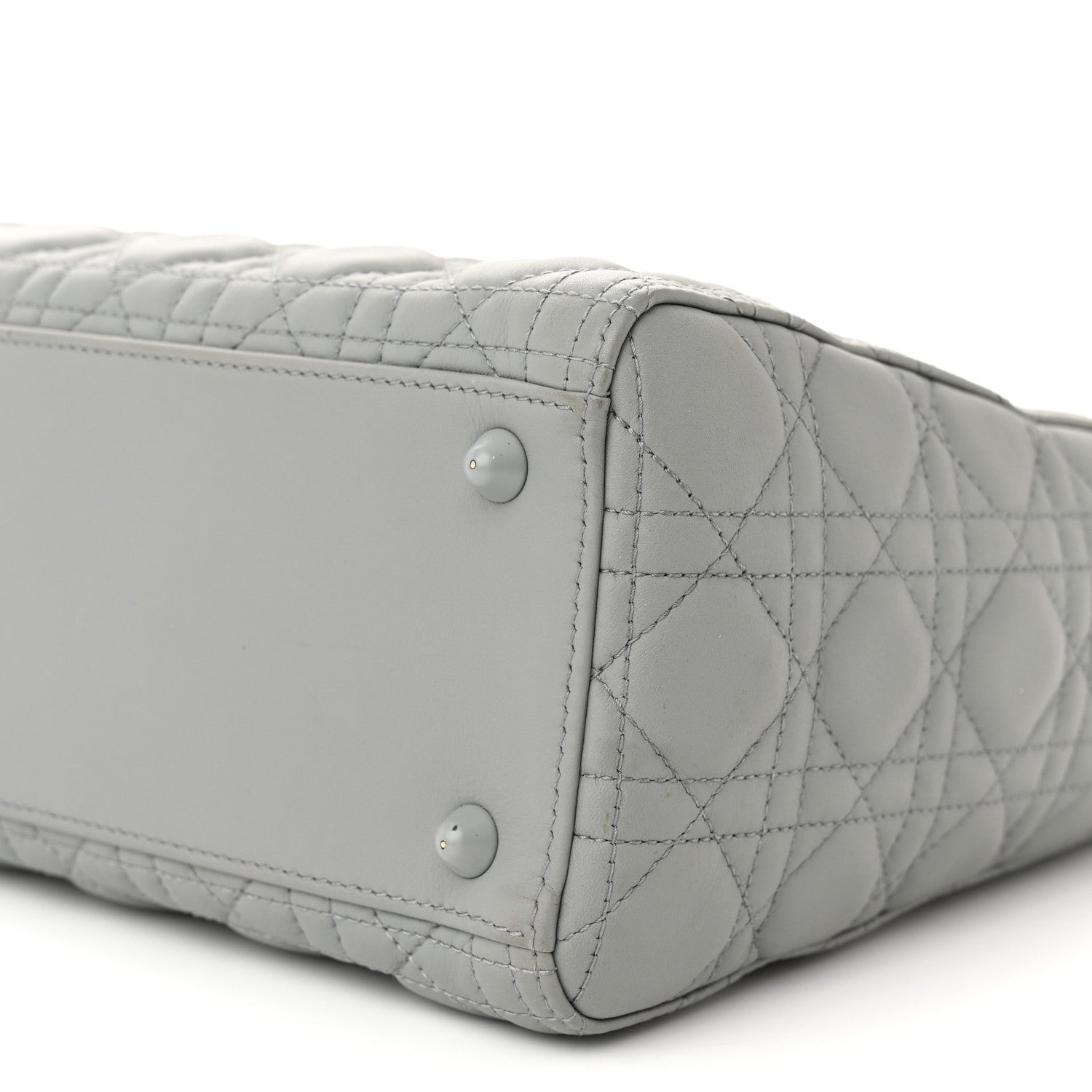 Christian Dior Ultra Matte Calfskin Cannage Large Lady Dior Grey Stone 9 of 11