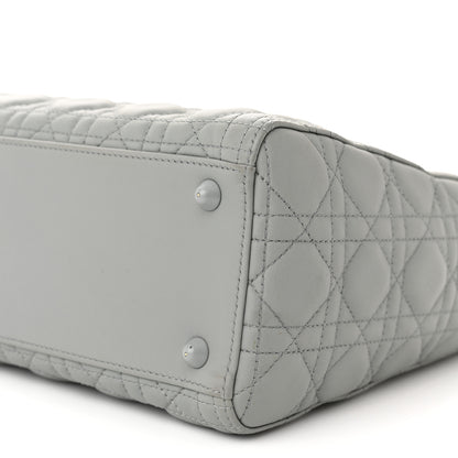 Christian Dior Ultra Matte Calfskin Cannage Large Lady Dior Grey Stone 9 of 11