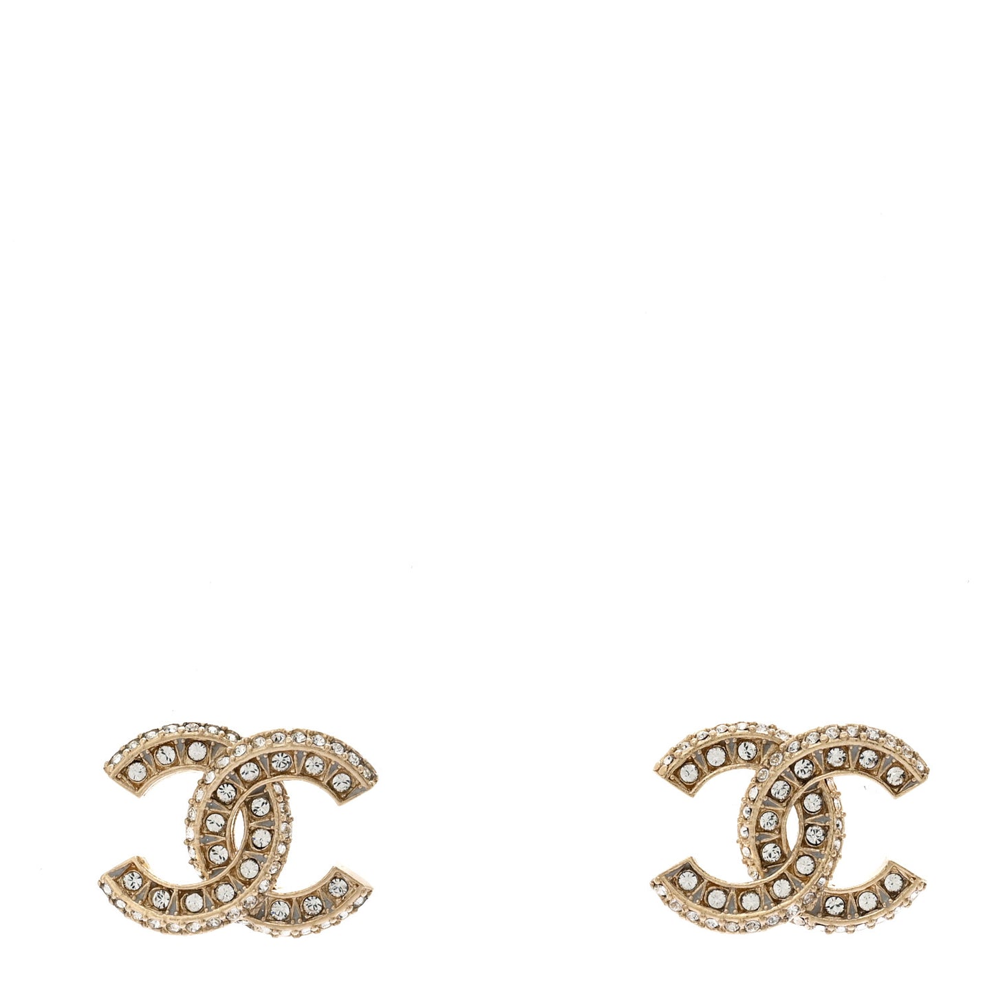 Crystal CC Earrings Gold