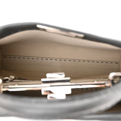 Fendi Cuoio Romano Selleria Bi-Color Medium Peekaboo Iconic Satchel Asfalto Latte 5 of 10