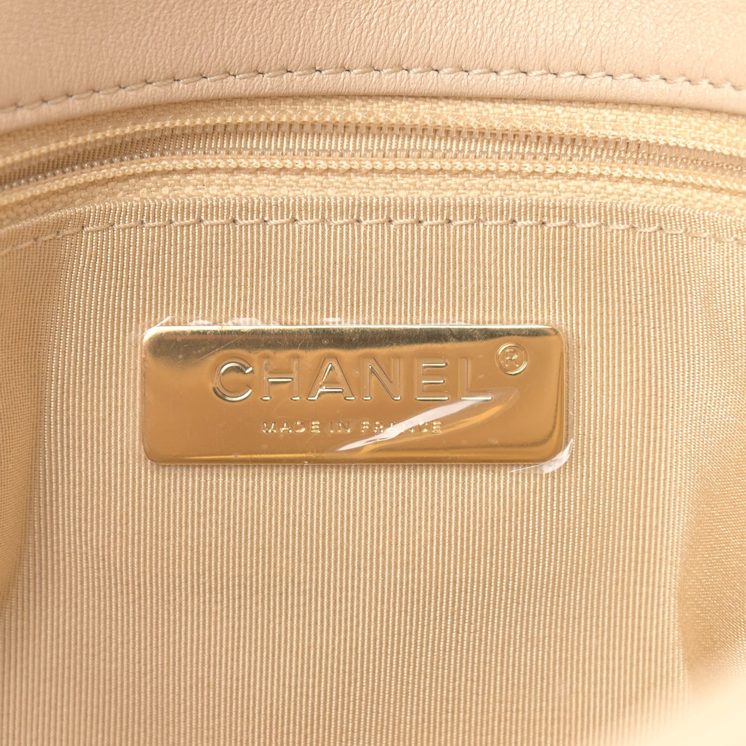 Chanel Lambskin Quilted Medium Chanel 19 Flap Beige 6 of 9