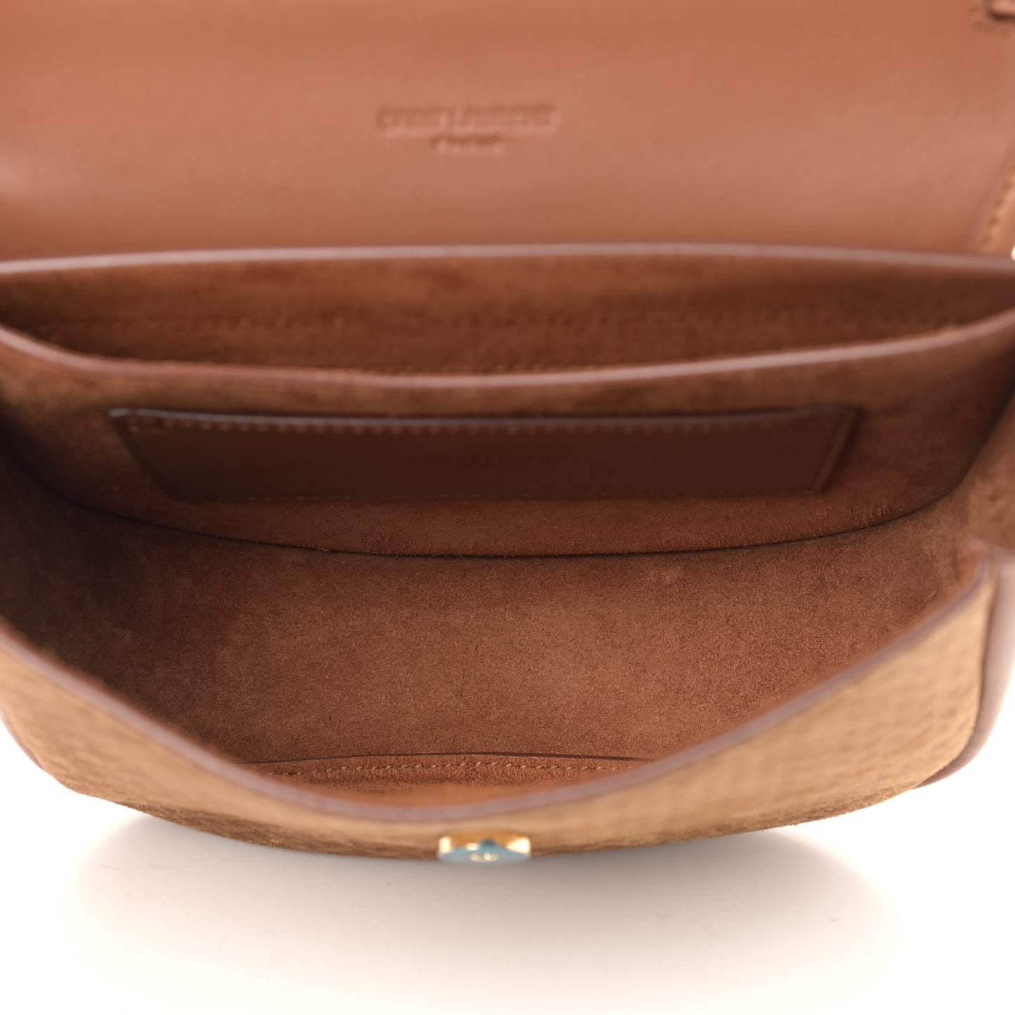 Suede Calfskin Small Kaia Satchel Brun