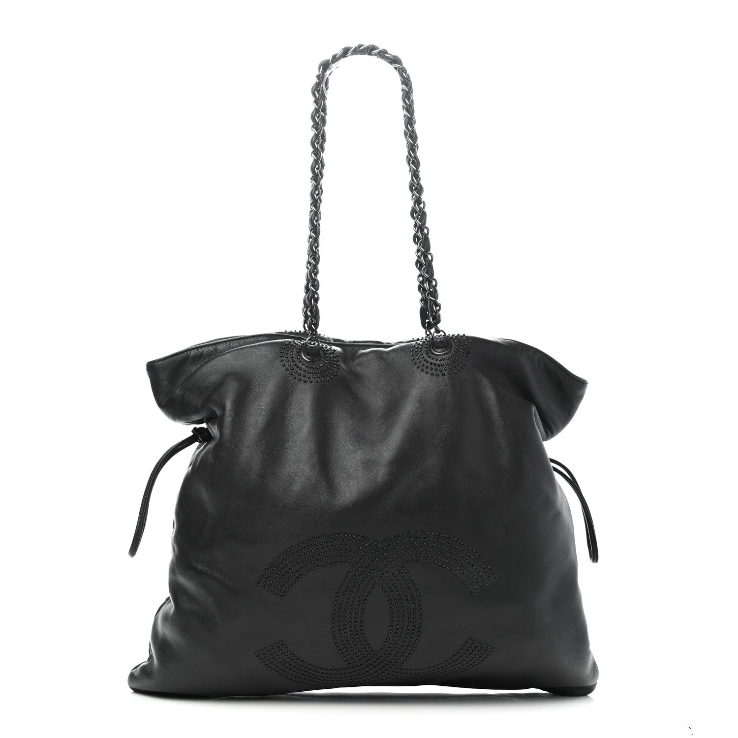 Chanel Lambskin CC Studded Bonbons Tote Black 1 of 9