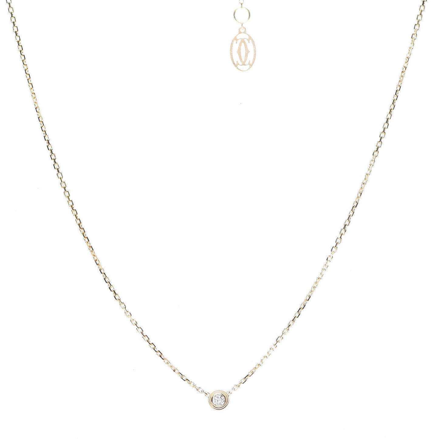18K Yellow Gold Diamond XS D'Amour Pendant Necklace