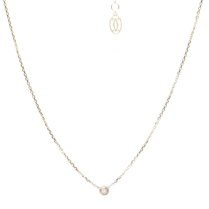 Cartier 18K Yellow Gold Diamond XS D'Amour Pendant Necklace 1 of 5