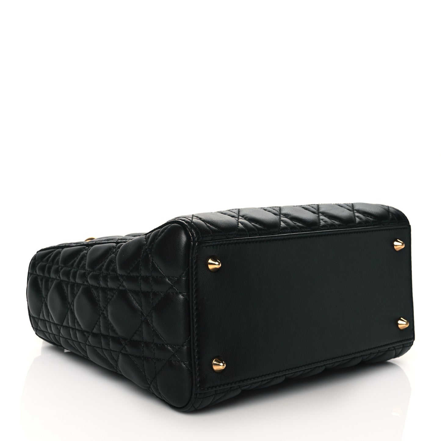 Lambskin Cannage Medium Lady Dior Black