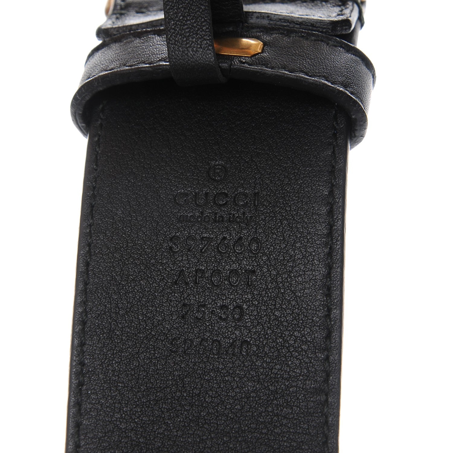 Gucci Moon Calfskin Double G 40mm Belt 75 30 Black 4 of 6