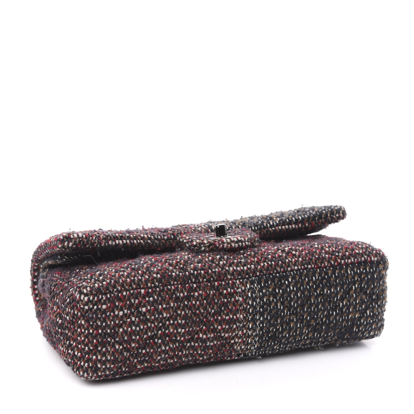 Tweed Quilted Medium Double Flap Multicolor
