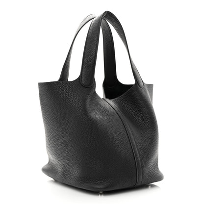 Hermes Taurillon Clemence Picotin Lock 22 MM Black 3 of 11
