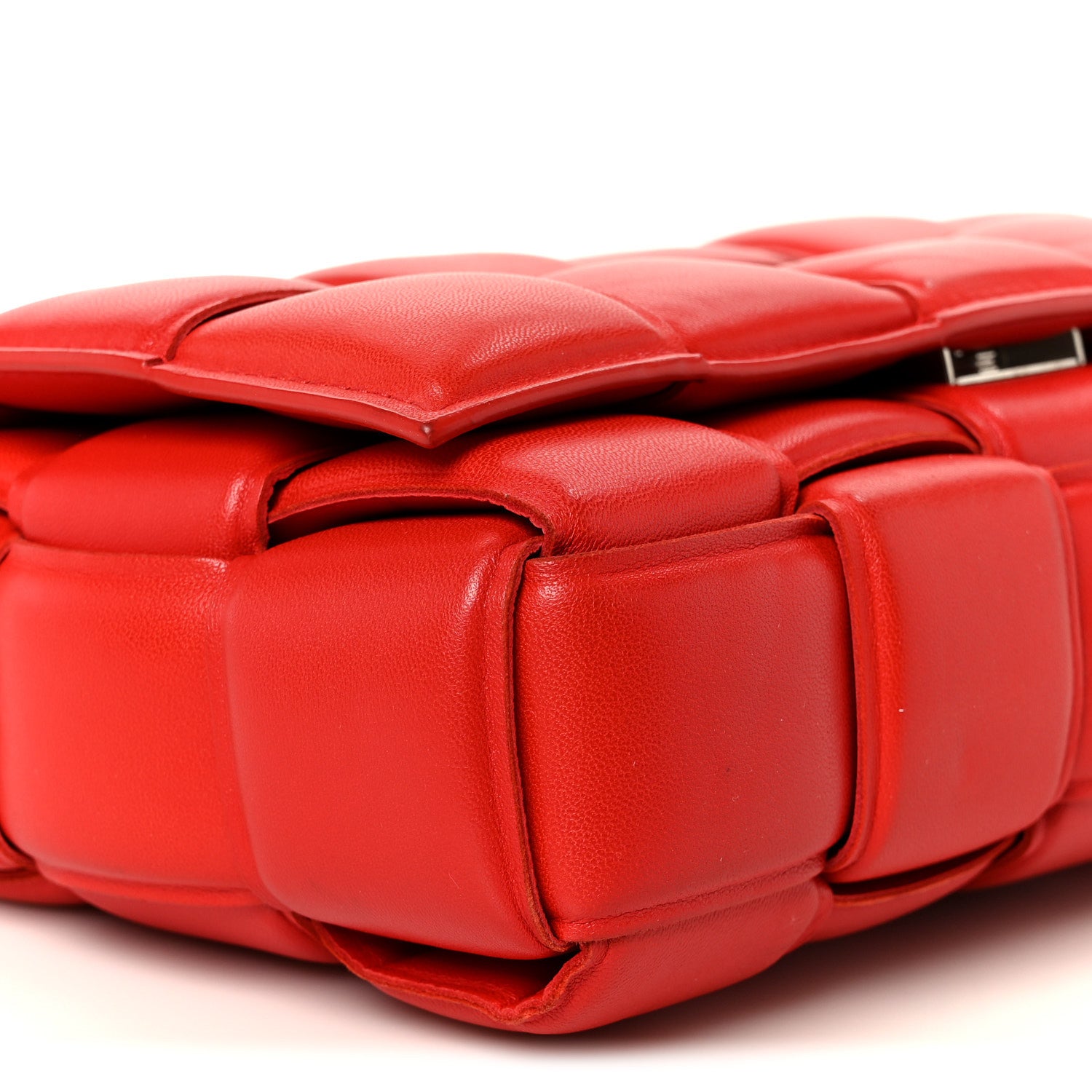 Bottega Veneta Lambskin Maxi Intreccio Padded Chain Cassette Crossbody Bag Nail Polish 11 of 12