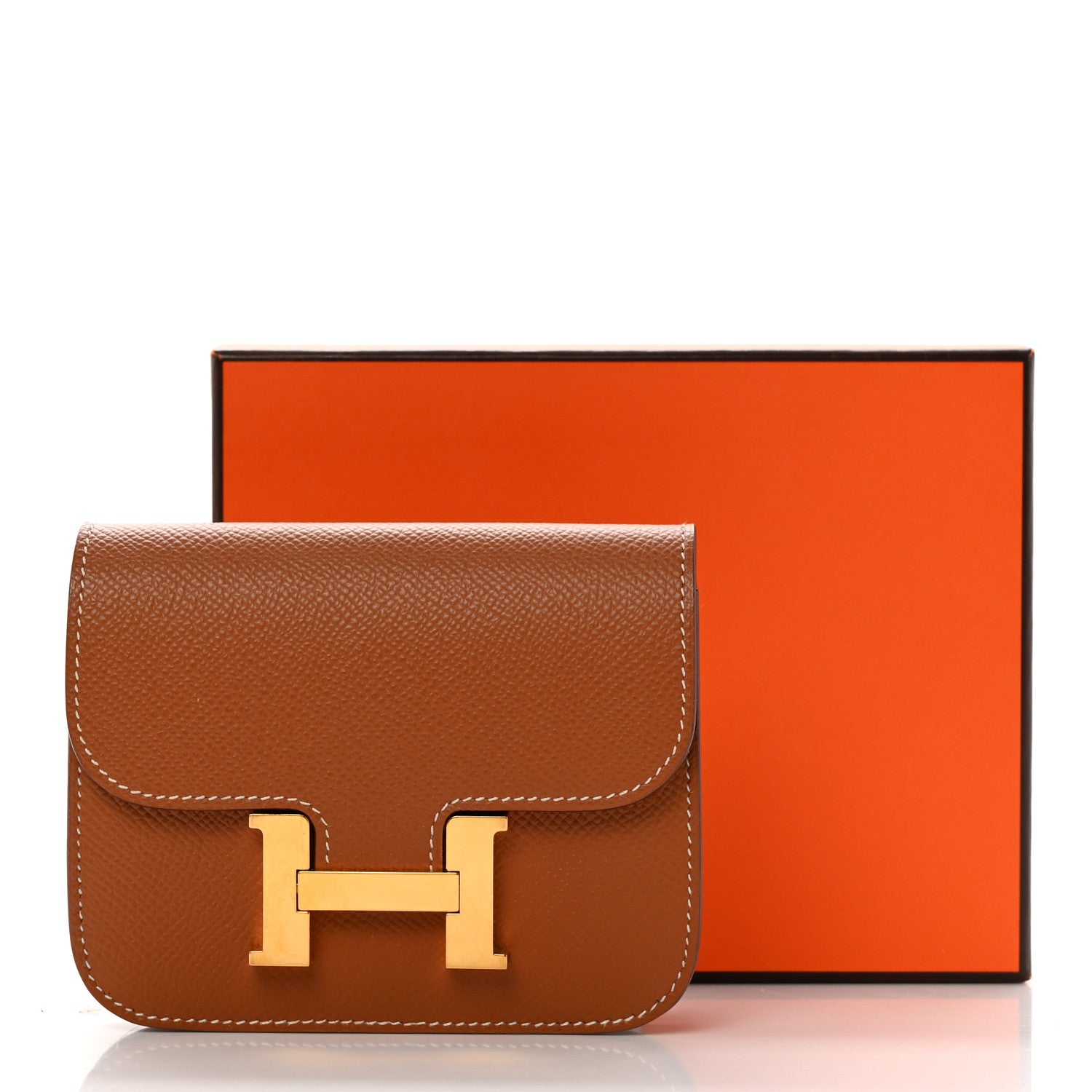Hermes Epsom Constance Slim Wallet Gold 10 of 10