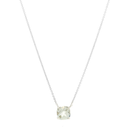 Tiffany Sterling Silver Prasiolite Sparklers Pendant Necklace 1 of 5
