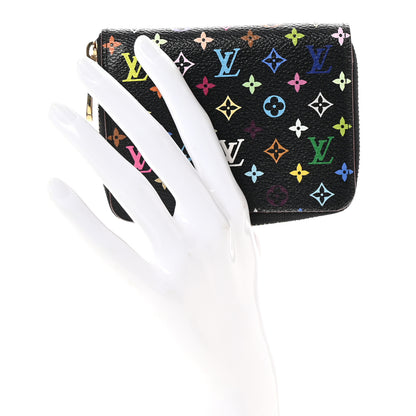 Louis Vuitton Monogram Multicolor Zippy Coin Purse Black Violet 2 of 6
