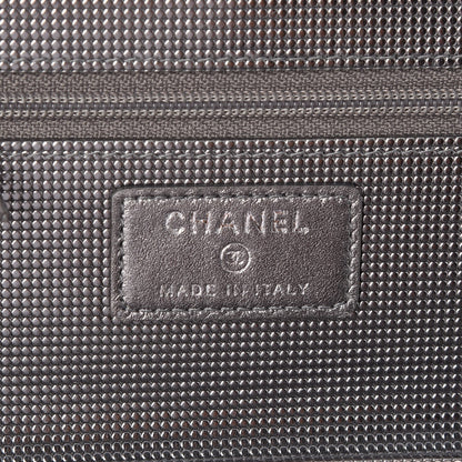 Chanel Metallic Calfskin Quilted Pixel Effect Wallet on Chain WOC Silver 6 of 8