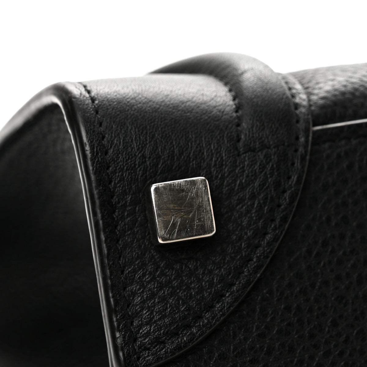 Celine Drummed Calfskin Micro Luggage Black 11 of 12