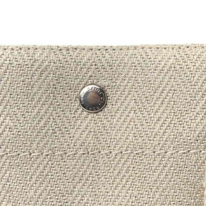 Saint Laurent Cotton Linen Rive Gauche Tote Light Shell 7 of 9