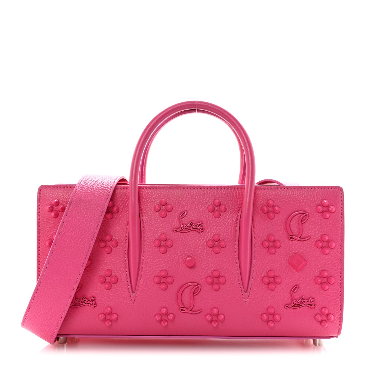 Calfskin Spikes Loubinthesky Paloma Baguette Bolerose