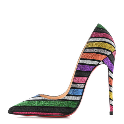 Christian Louboutin Suede Stripyglitter So Kate 120 Pumps 36 Multi 1 of 8