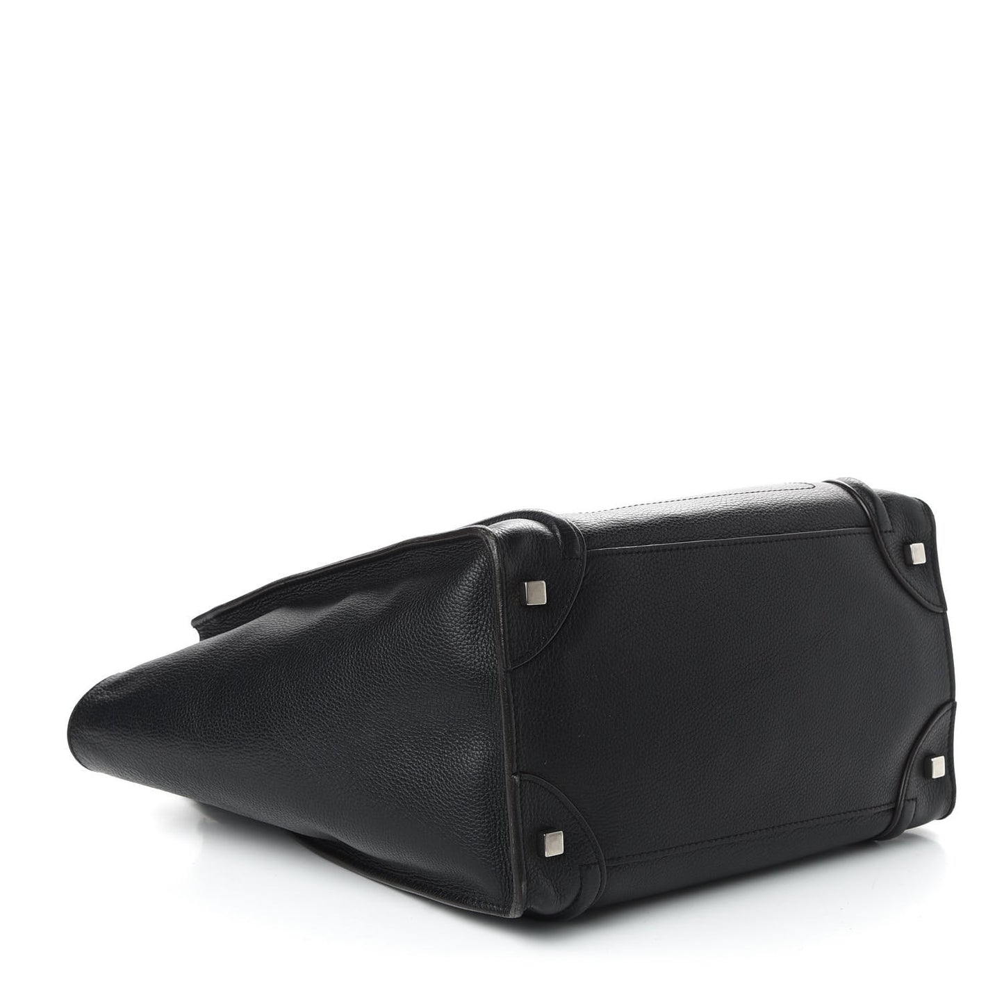 Drummed Calfskin Mini Luggage Black
