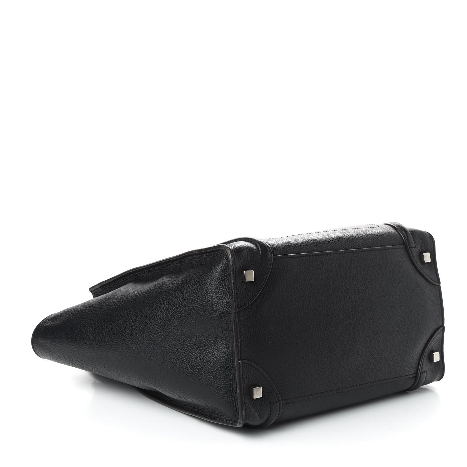 Celine Drummed Calfskin Mini Luggage Black 4 of 9
