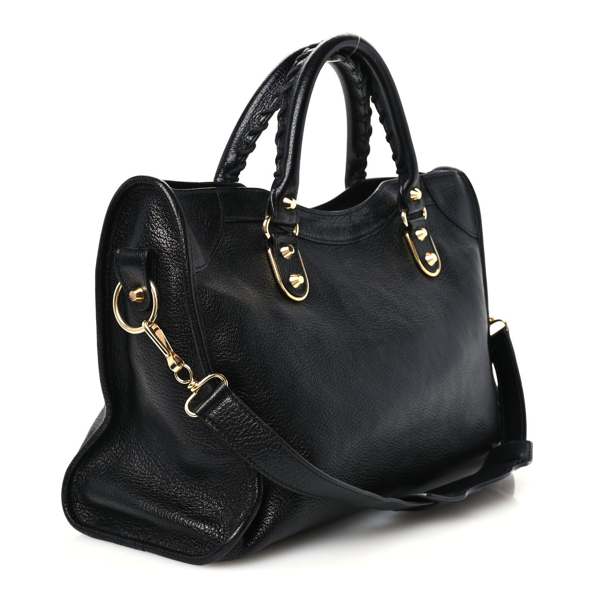 Balenciaga Chevre Gold Metallic Edge Hardware City Black 4 of 11