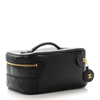Chanel Lambskin Vanity Cosmetic Case Black 3 of 12
