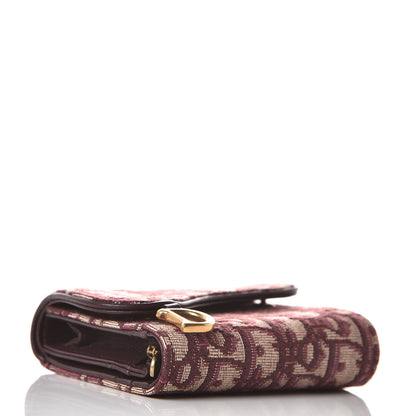 Christian Dior Oblique Saddle Card Holder Bordeaux 4 of 8