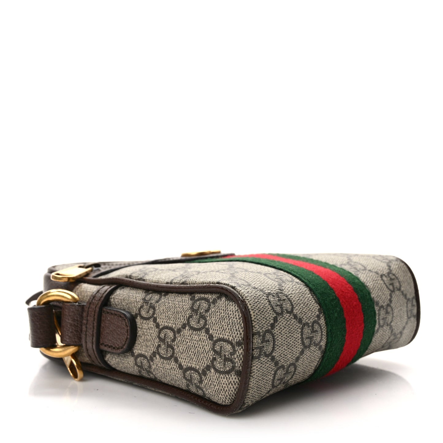 GG Supreme Monogram Web Mini Ophidia Messenger Brown