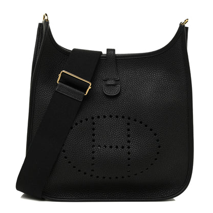 Hermes Taurillon Clemence Evelyne III PM Black 1 of 11