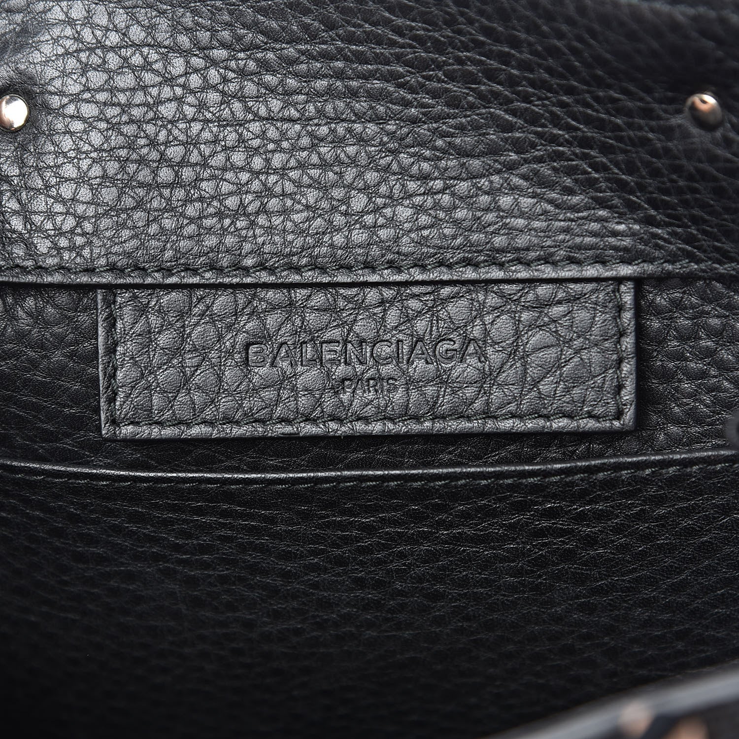 Balenciaga Grained Calfskin Papier Mini A4 Zip Around Tote Black Beige 6 of 10