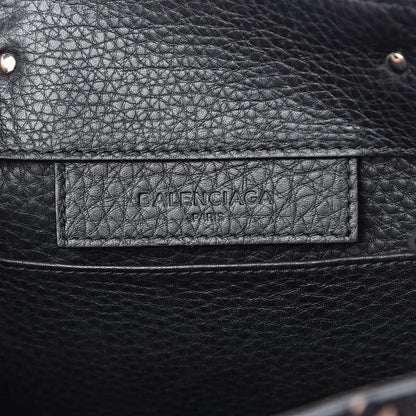 Balenciaga Grained Calfskin Papier Mini A4 Zip Around Tote Black Beige 6 of 10