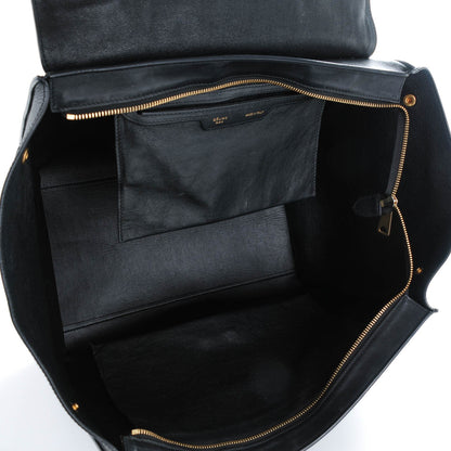 Celine Crocodile Embossed Calfskin Large Trapeze Black 5 of 10