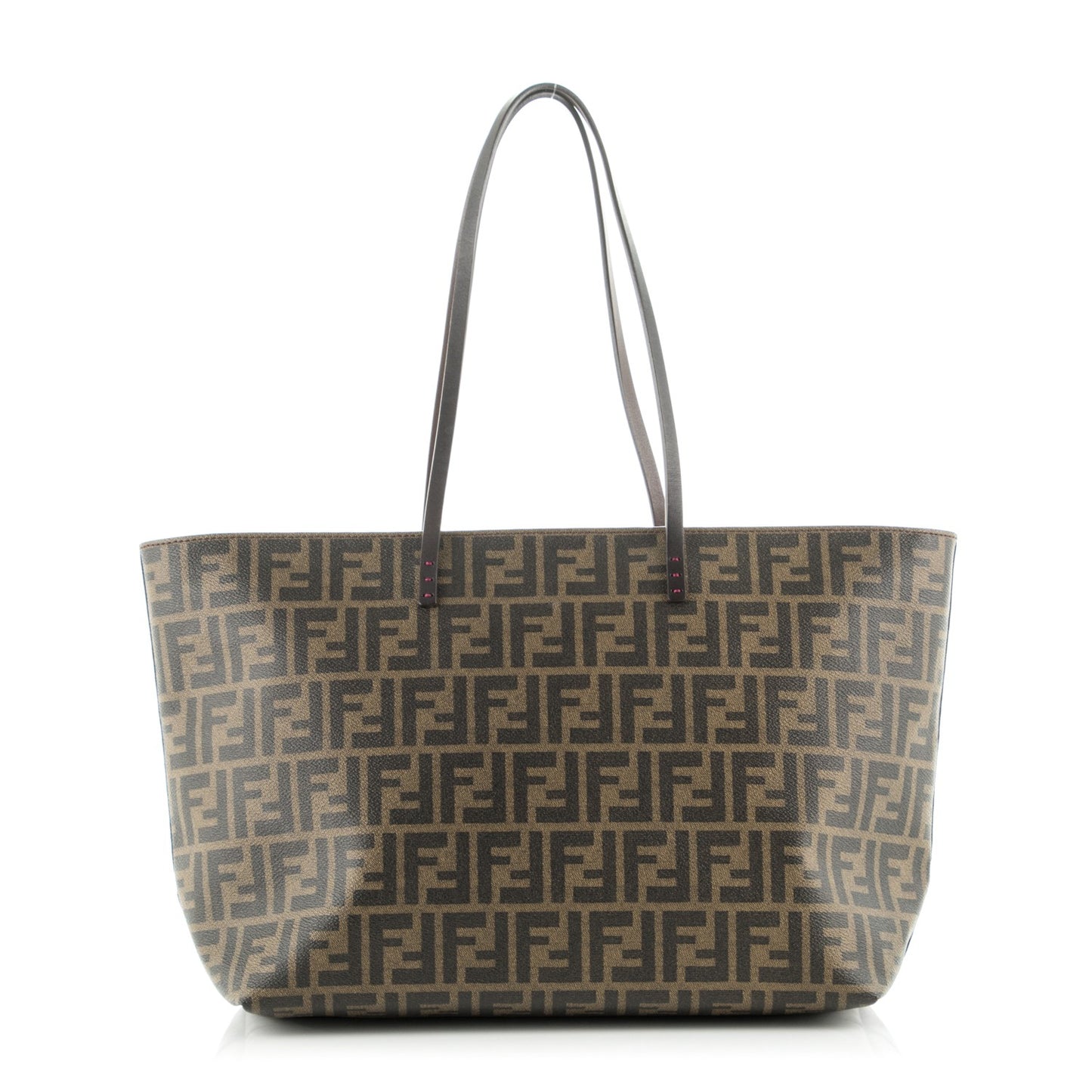 Zucca Spalmati Medium Roll Tote Tobacco Fuxia