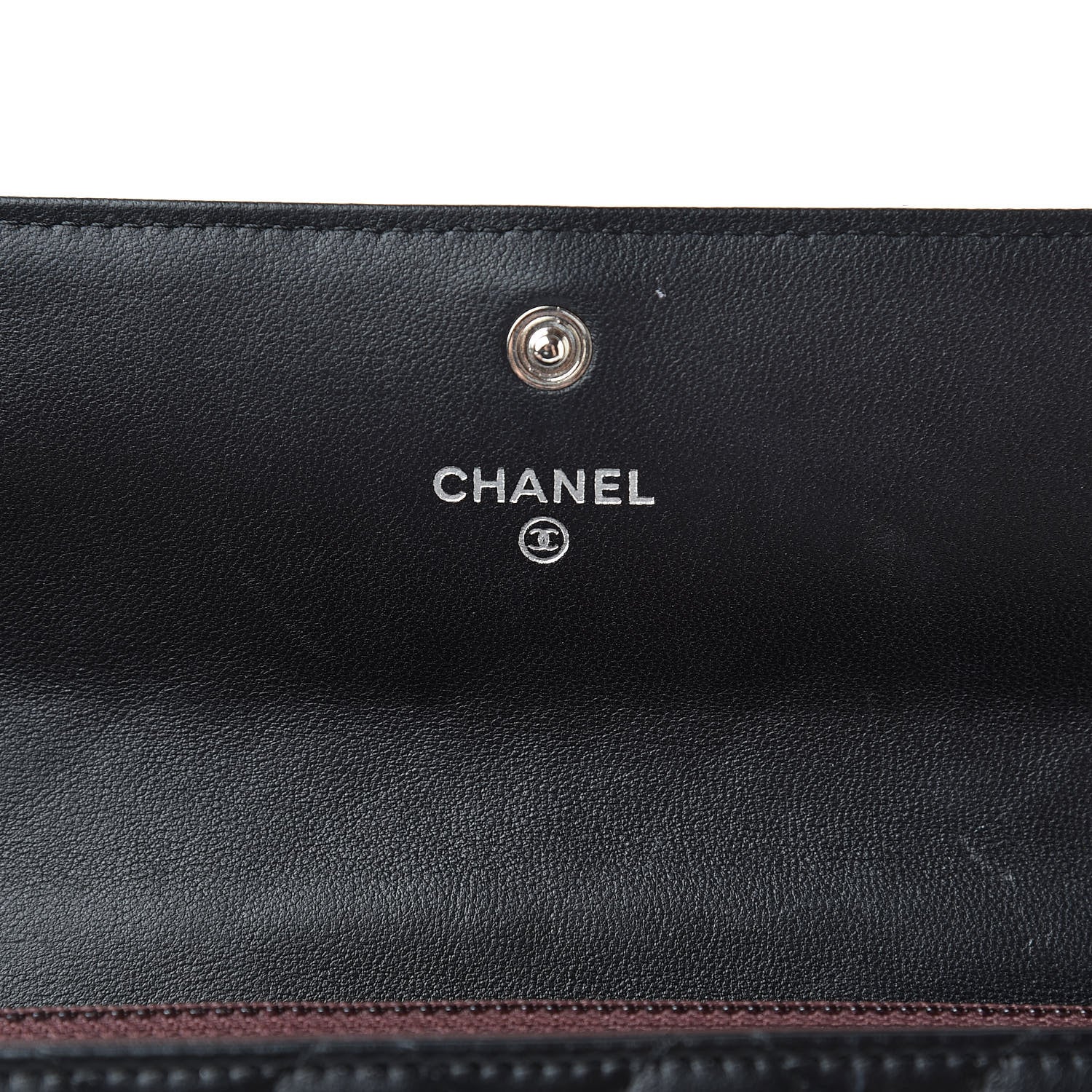 Chanel Lambskin Quilted Large Gusset Flap Wallet Black 6 of 11