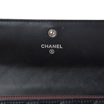 Chanel Lambskin Quilted Large Gusset Flap Wallet Black 6 of 11