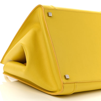 Celine Grained Calfskin Medium Phantom Luggage Yellow 9 of 10