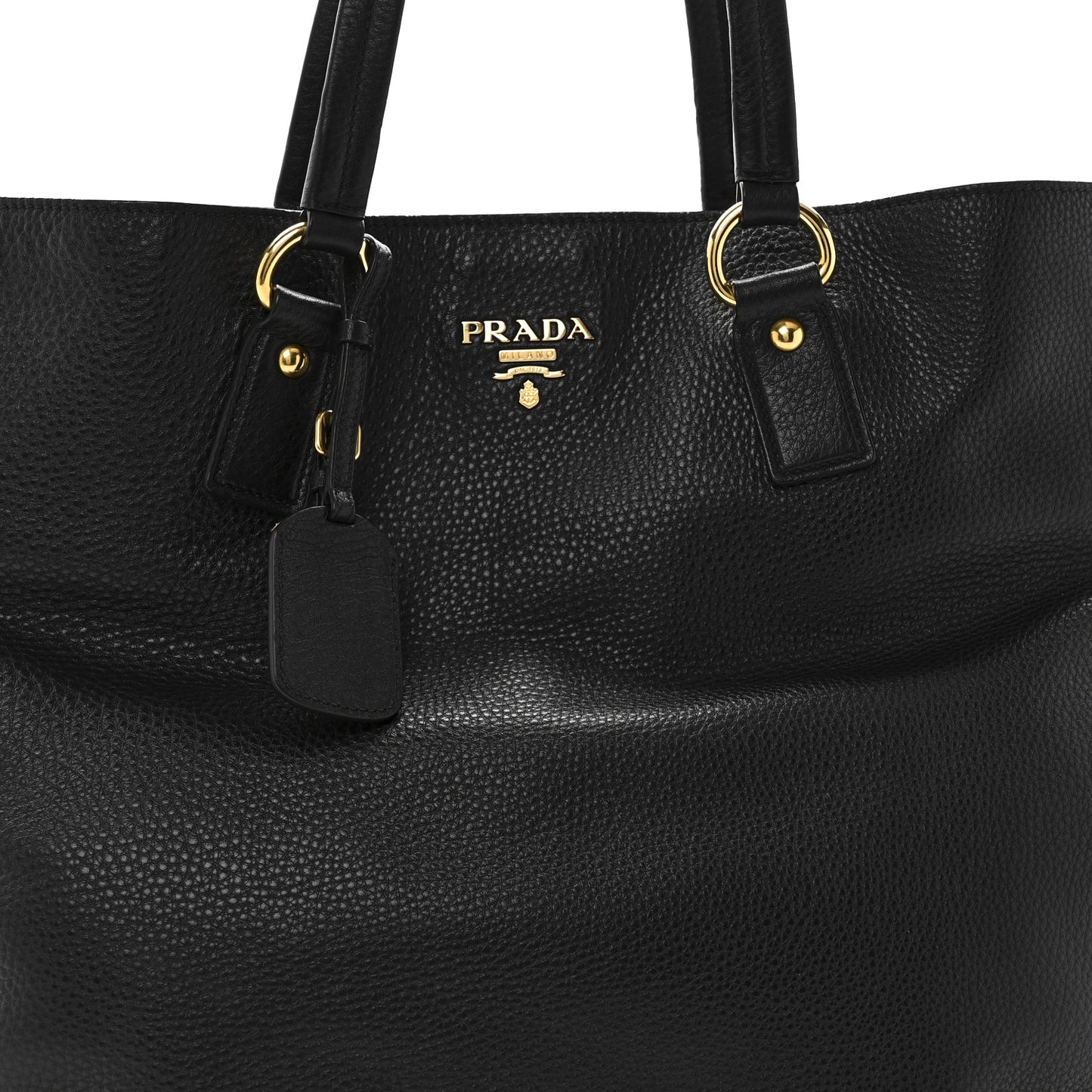 Vitello Daino Side Pocket Tote Black