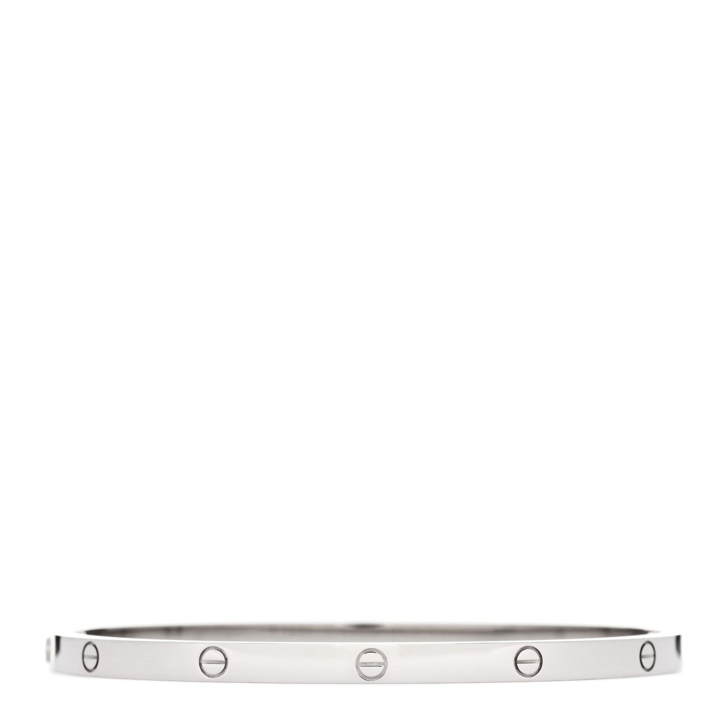 18K White Gold Small LOVE Bracelet 17