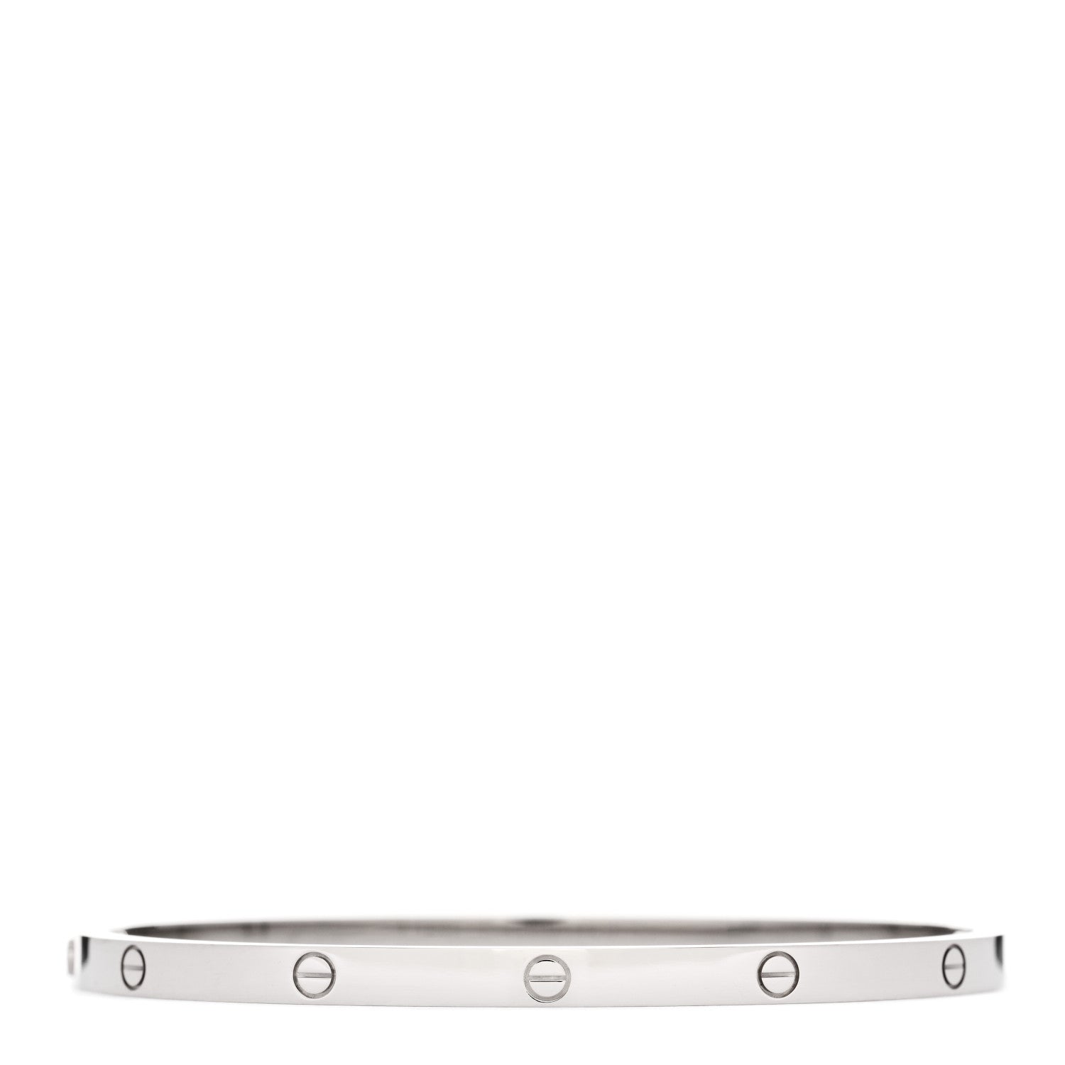 Cartier 18K White Gold Small LOVE Bracelet 17 2 of 4