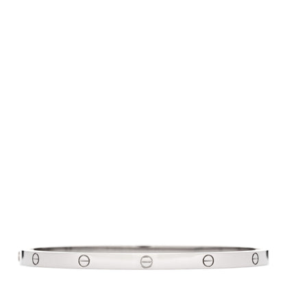 Cartier 18K White Gold Small LOVE Bracelet 17 2 of 4