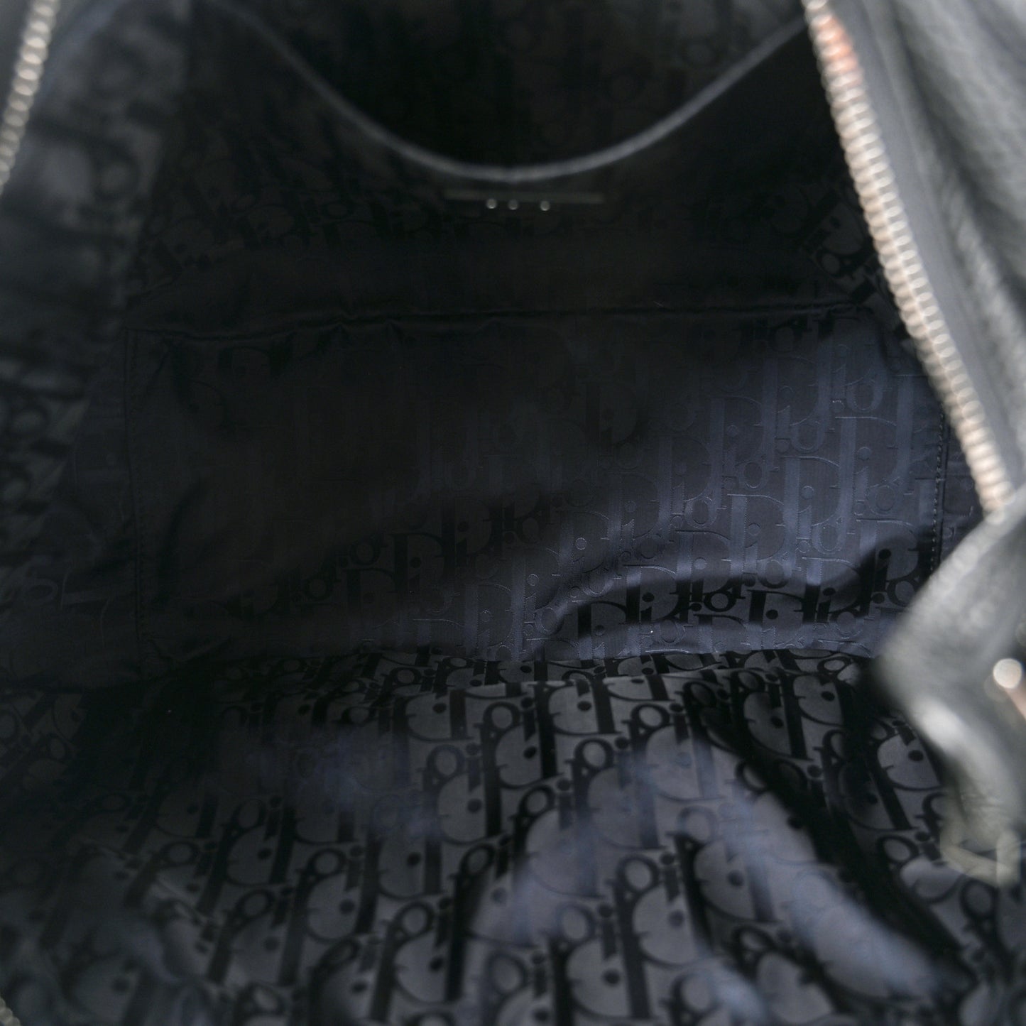 Grained Calfskin Saddle Soft Bag Black