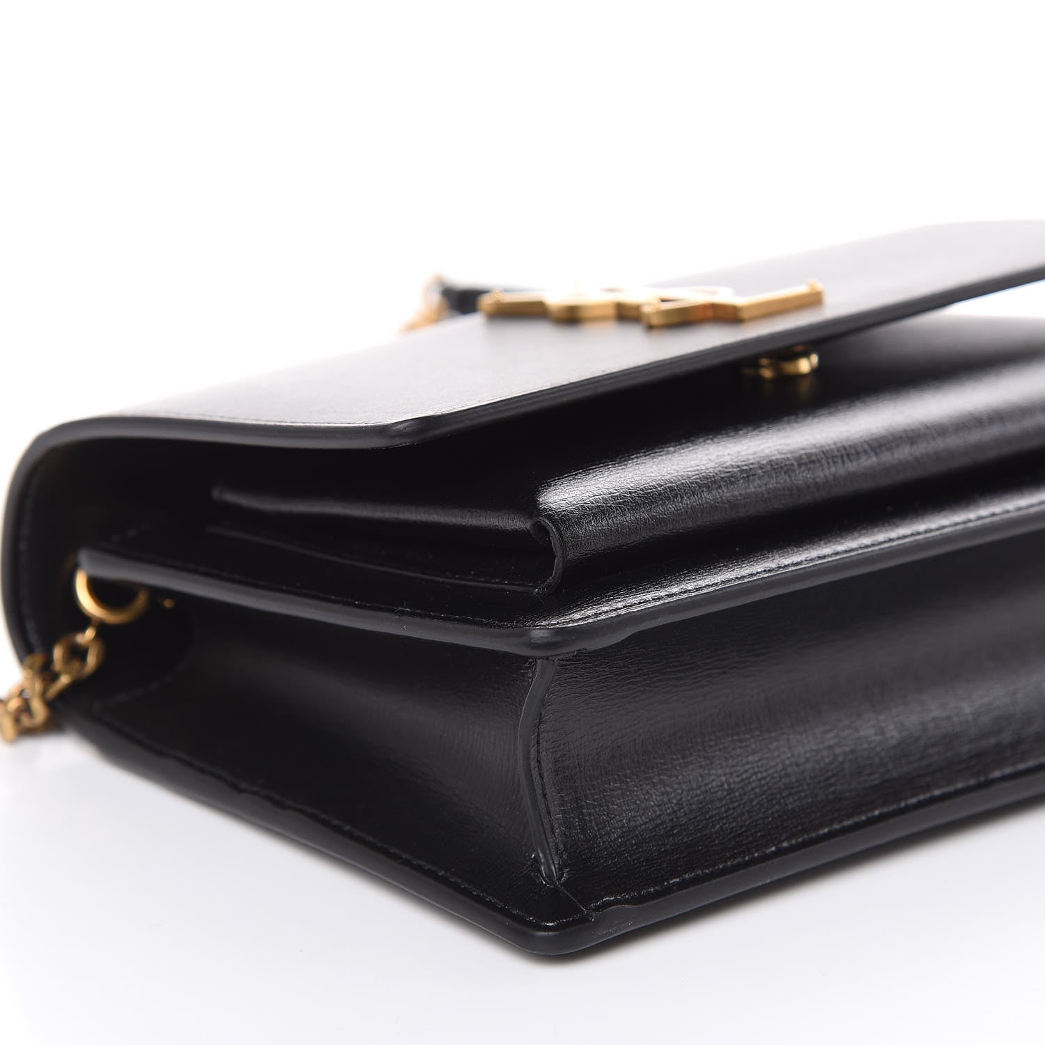 Saint Laurent Calfskin Monogram Sunset Chain Wallet Black 7 of 9