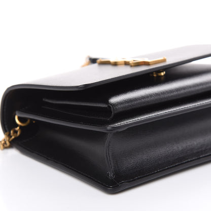 Saint Laurent Calfskin Monogram Sunset Chain Wallet Black 7 of 9