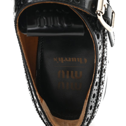 Miu Miu X CHURCH'S Shiny Calfskin Double Monk Loafer 36.5 Black 8 of 10