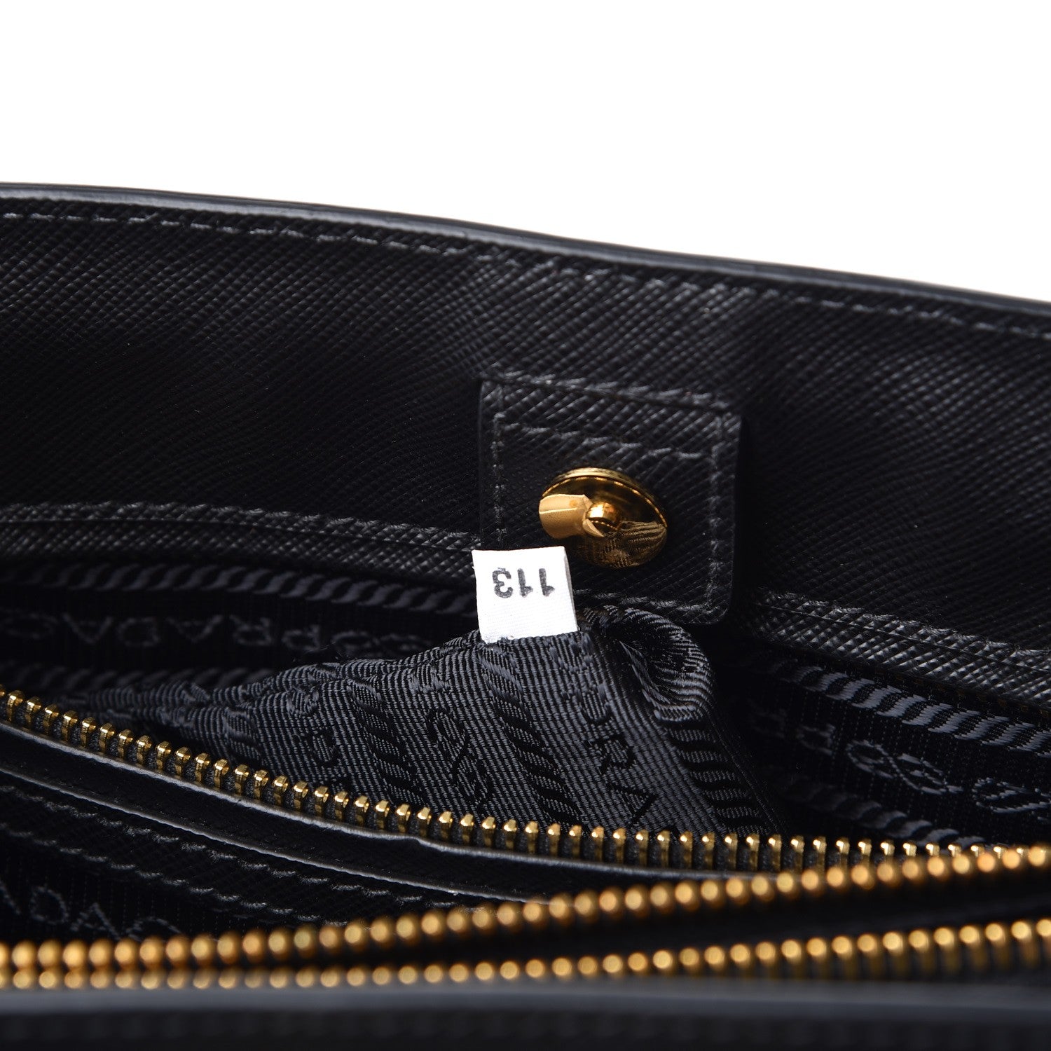 Prada Saffiano Lux Small Tote Nero Black 7 of 9